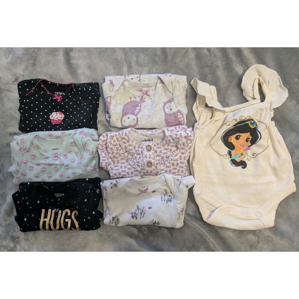 Baby Girl New Bodysuit Bundle Sz NB